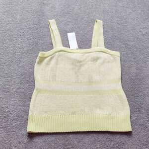 Design History Knit Tank Top in Yellow Size XL NEW 100% Cotton